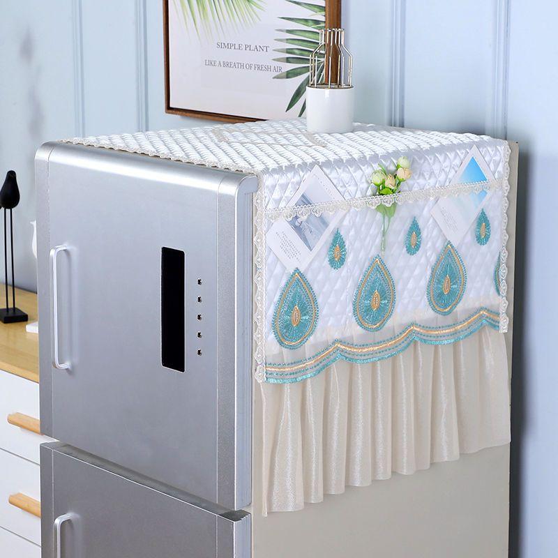 Refrigerator Towel Lace Refrigerator Towel Double Door Dust Cover Washing Machine Cover Universal