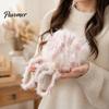 Hilo de Ganchillo Suave 33M Hilo Mezcla de Piel Sintética, Hilo Mohair Peludo para Tejer Principiantes, Suéter Bufanda Sombrero DIY Tejiendo Colorido Manualidad Suave
