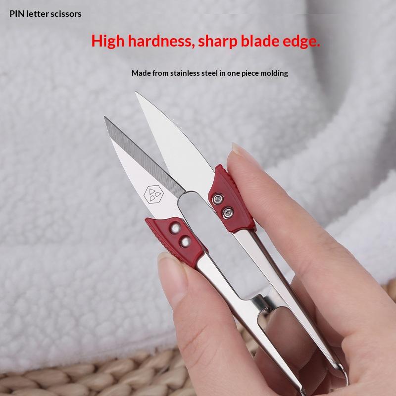 3/6Pcs U Thread Scissors Stainless Steel Yarn Shears Cutting Sewing Scissors Cross Stitch Scissors Embroidery Shears Clippers