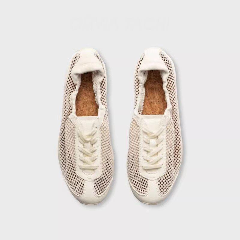 Niche Design Sense Ballet Mesh Budd Training Shoes Women's Summer 2025 New Platform Single Shoes Sports and Leisure Shoes