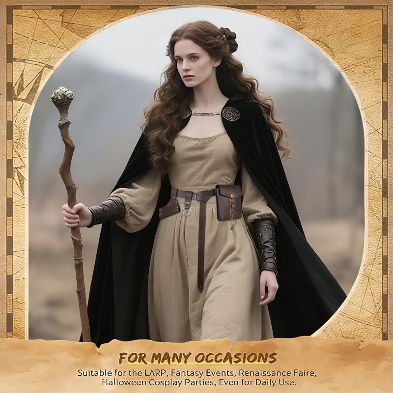 Adjustable Medieval Styles Belt Set Swords Sheath And Multiple Pockets Costume Accessories For Practical Storage Solution