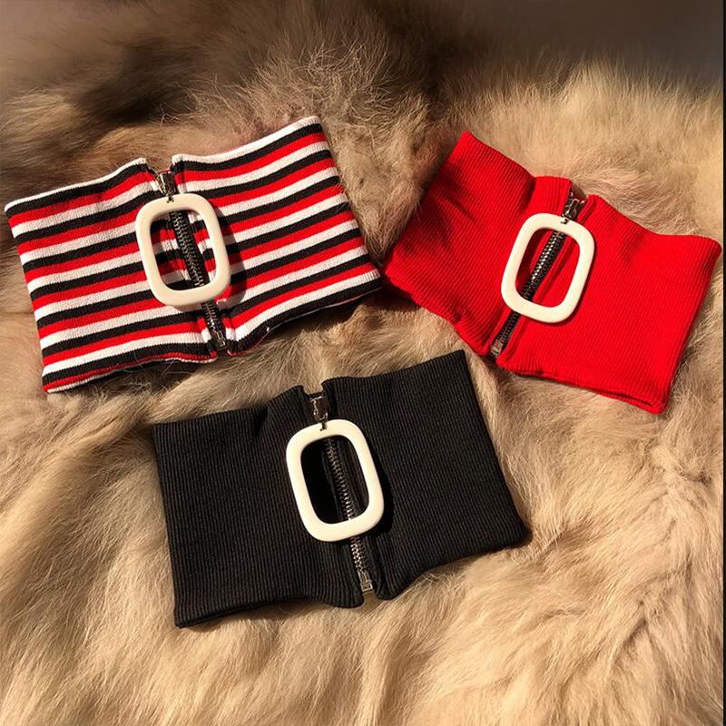 Removable Collars For Women  Vintage Zipper Fake Collar Women Detachable Collars Stand Women Shirt False Collars Nep Kraagie