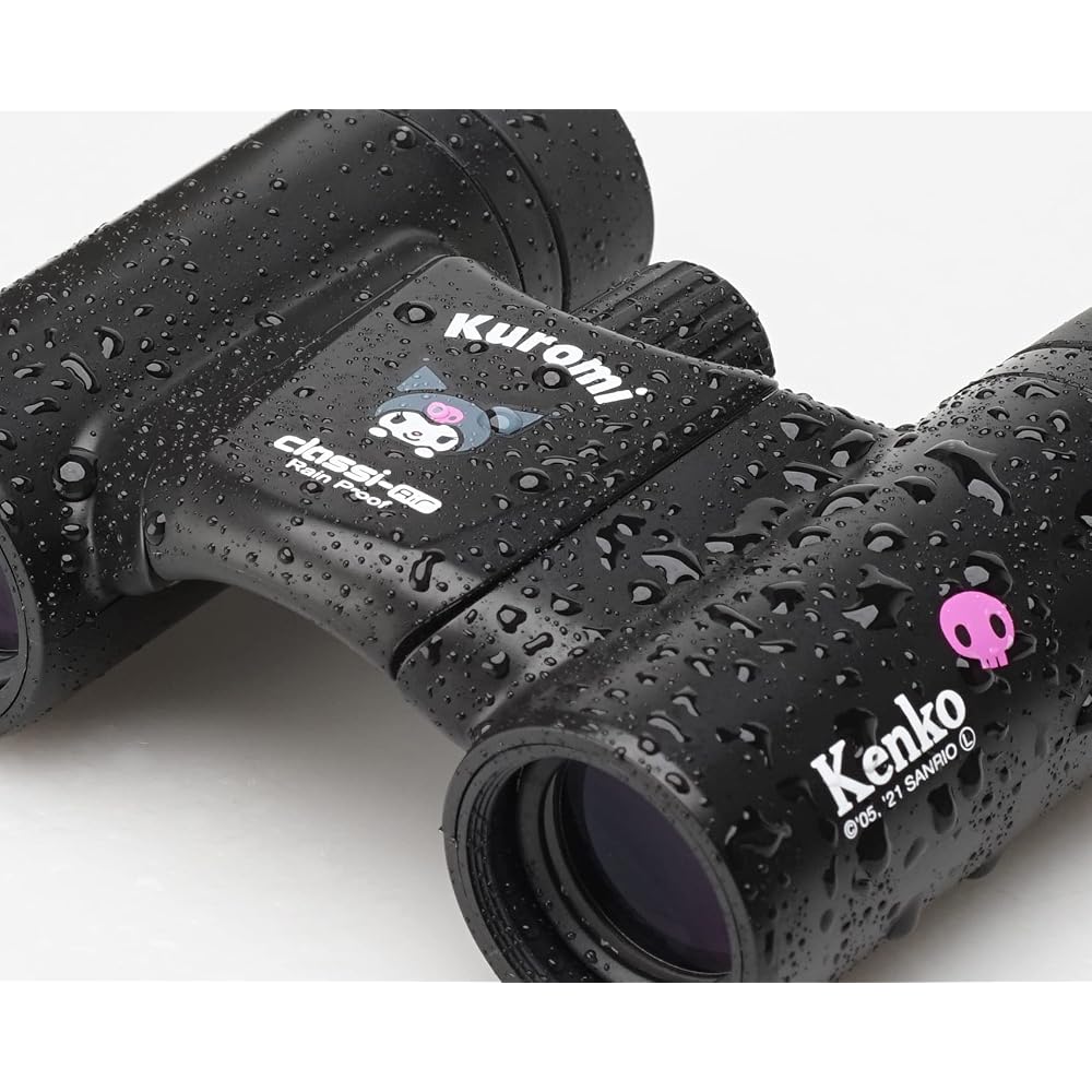 Kenko Sanrio Binoculars for Concerts, 8x Magnification, 21mm Objective Lens, Ultra-Lightweight & Ultra-Compact, Rainproof, Multi-Coated, Black SK-CL08