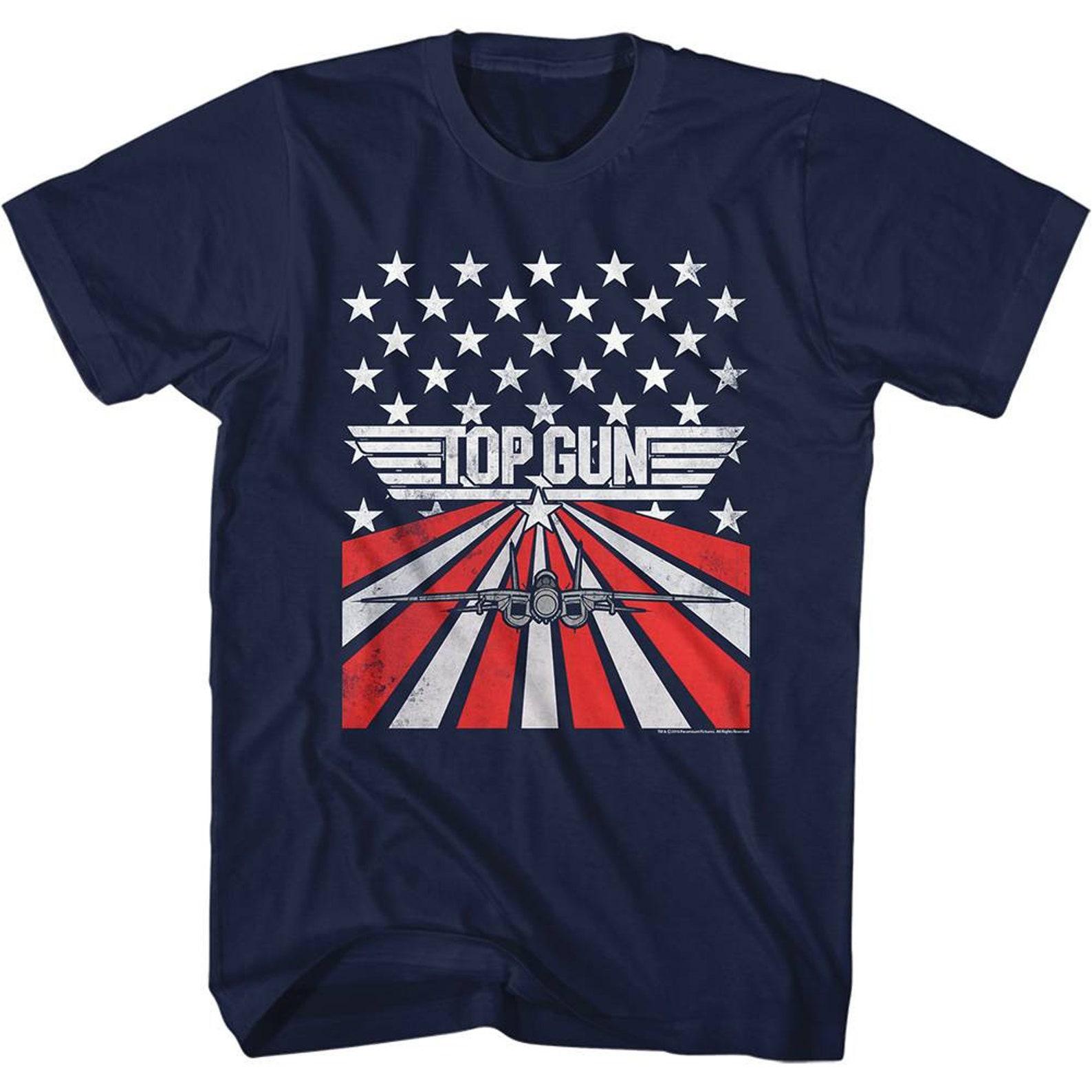 Top Gun Stars and Stripes Navy Adult T-Shirt 3XL