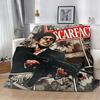 Scarface Bedruckte Decke Weich Warm Perfekt für Zuhause Reisen Picknicks und Geburtstagsgeschenke