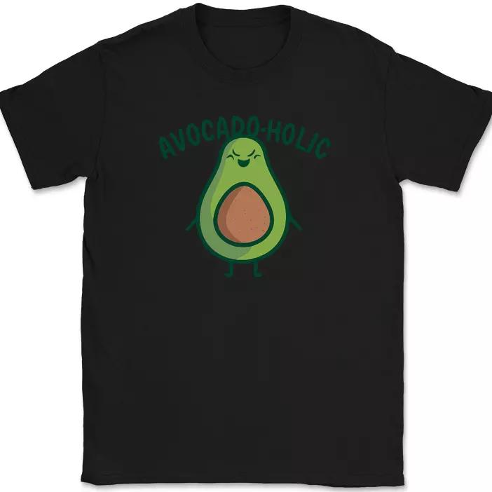 Avocado Holic T-Shirt Funny Food Humor Vegetable Vegan Joke Tee