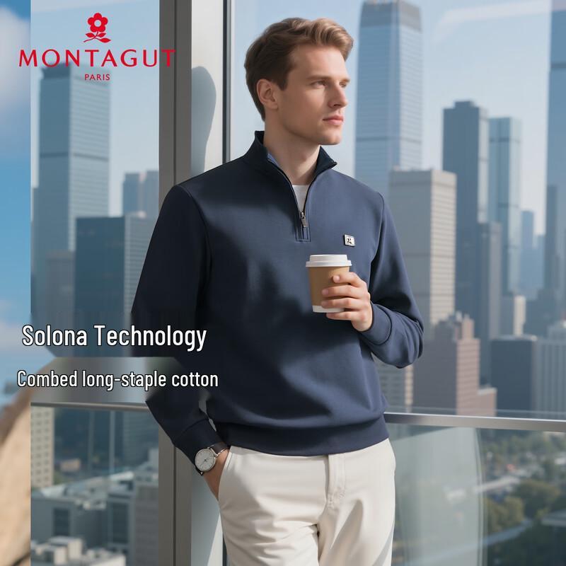 

MONTAGUT Men s Spring Autumn Cotton Blend Pullover Sweatshirt 3XL