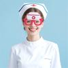 Nurse Costume Accessories Nurse Caps Glasses Nurse Headband Party Eyewear for Nurse Graduation Party Halloween Cosplay