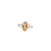 Natural Citrine Gemstone 925 Sterling Silver Jewelry Zircon Ring Gift  For Women CZR-8-4