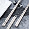 5 Pairs White Japanese Chinese Chopsticks Eating Food Sushi Sticks Reusable Alloy Korean Chopsticks Set Healthy Kitchen Tableware