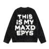 Washed Regular Winter Solid Color Youth Casual Long Sleeve Loose Round Neck Sweater