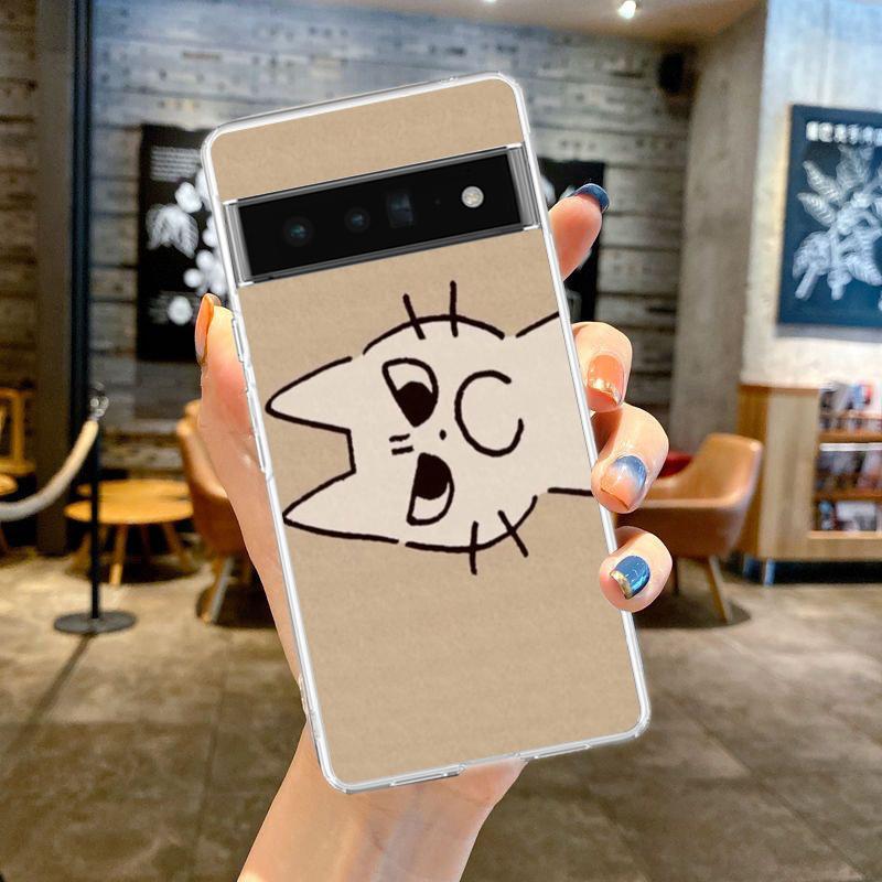 

Чехол-накладка с рисунком сердитого кота для Google Pixel 9 8 7 6 5 4 4XL Мягкий ТПУ 7A 6A 5A 4A 3A Pro XL 5G Прозрачный корпус Чехлы Сумка Pixel 3A
