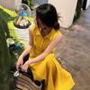 Plus Size Yellow Sleeveless Dress for Women - Summer Vacation Elegant Style