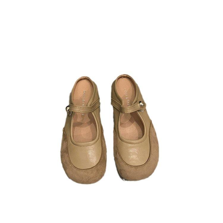 [Youshilai] Korean Version of Comfortable Outer Wear Bag Head Half Slippers Women's 2025 Spring New One-pedal Lazy Muller Shoes