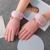 Guanti da Ciclismo da Esterno Touch Screen Antivento e Impermeabili Spessi Caldi con Fiocco per Donna