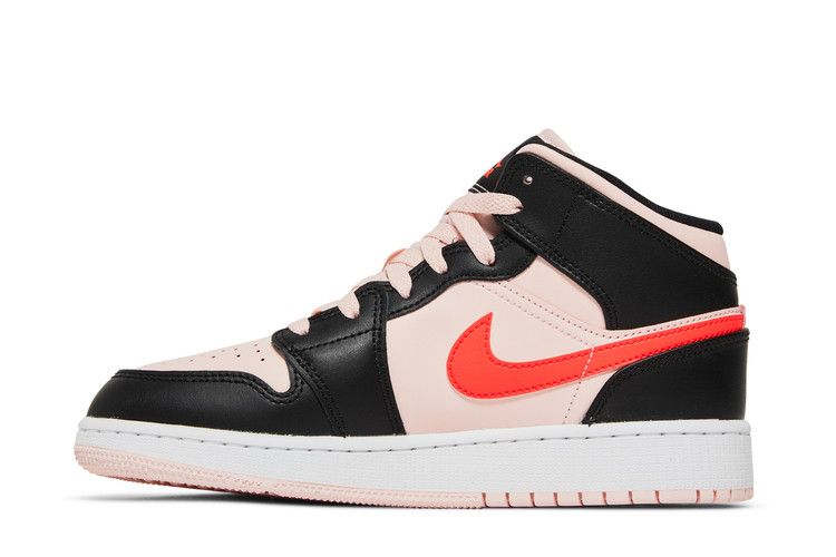 Air Jordan 1 Mid GS 'Black Pink Crimson'