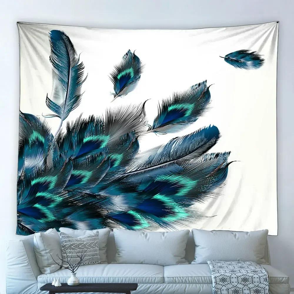 Colorful Feather Decorative Tapestry Home Wall Living Room Office Decorative Tapestry