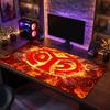 Mainz FC Theme Pattern Mouse Pad, Soccer Logo Design XXL Gaming Desk Mat Non-Slip Computer Mouse Pad