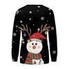 Women's Fashion Casual Long Sleeve Christmas Printed Neck Sweatshirt Top