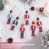 Nutcracker Doll 12cm Walnut Soldier Puppet Set Suitable for Christmas Desktop Decoration Cartoon Walnuts Soldiers Band Dolls