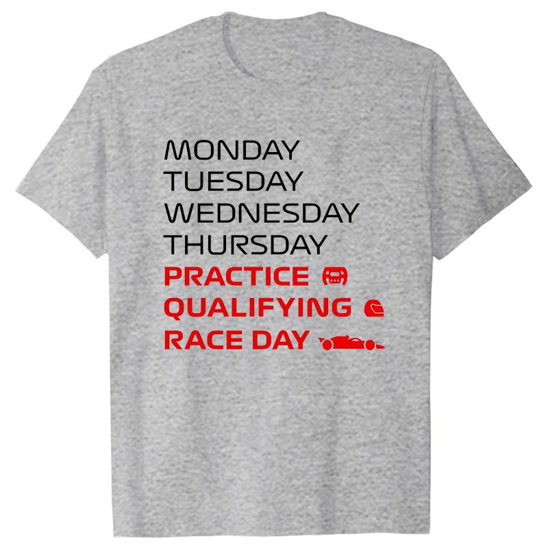 Race Week TShirt for Men Women Clothing Practice Qualifying Race Day Design Tshirts Casual Men Clothing Racing Fan Gift