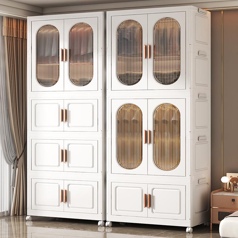 No-Installation Child's Wardrobe: Durable, Multi-Layer Folding Storage Cabinet