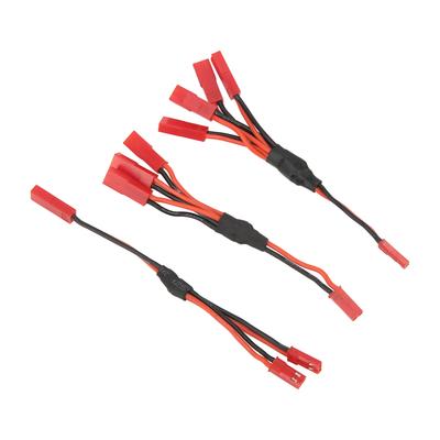 Red JST Y Parallel Adapter Harness Set Simple Installation JST Plug Splitter Y Cable for Traxxas
