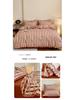 2025 New All-Cotton Flannel Bedding Set: Thick Quilt Cover, Triangular Edge, Warm Bed Sheet