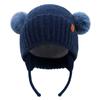 Winter Baby Hat Windproof Toddler Bonnet Cute Pompom Knitted Hats Newborn Beanies Cap Outdoor Warm Infant Accessories 0-2 Years