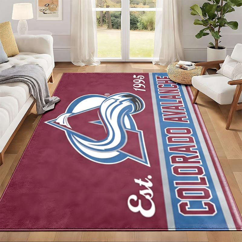 Colorado Avalanche Teppich Fußmatte für Wohnzimmer oder Schlafzimmer Schutzmatte unter dem Stuhl Bürodeko Weihnachtsgeschenk Geburtstagsgeschenk