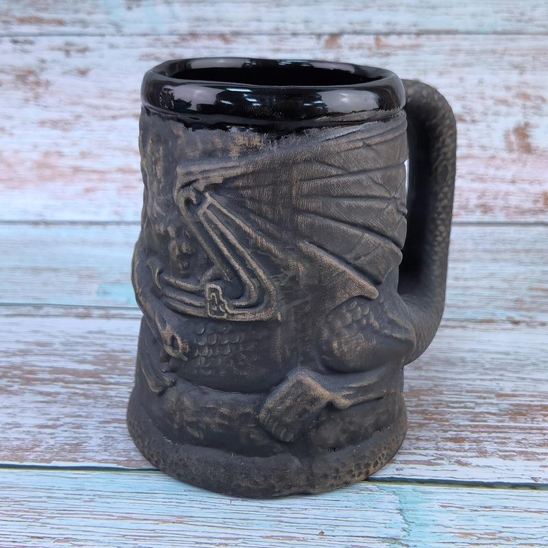 Wjg Pretty B Year Of The Dragon Ceramic Mug, Creative And Personalized Dragon Cup Coffee Cup Souvenir Water Cup Cute Style Business Gift