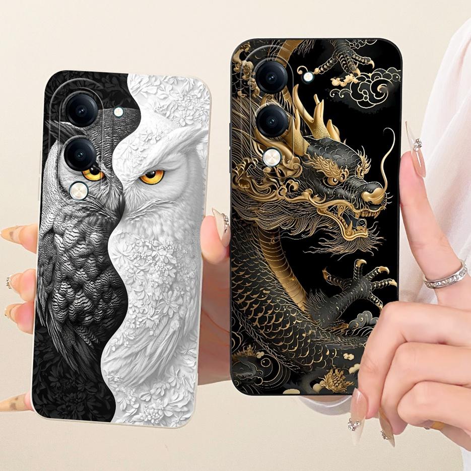 Für Vivo Y04 4G Hülle V2430 Niedliche Candy Cartoon Bemalte Abdeckung Weiche Silikon Handyhülle Für Vivo Y29s Y 29s VivoY04 VivoY29s Fundas