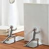 1 Pair Stainless Steel Bookend Stable Load-bearing Bookend for Bookshelves And Desks Creative Desktop Ornament Modern Office Decor