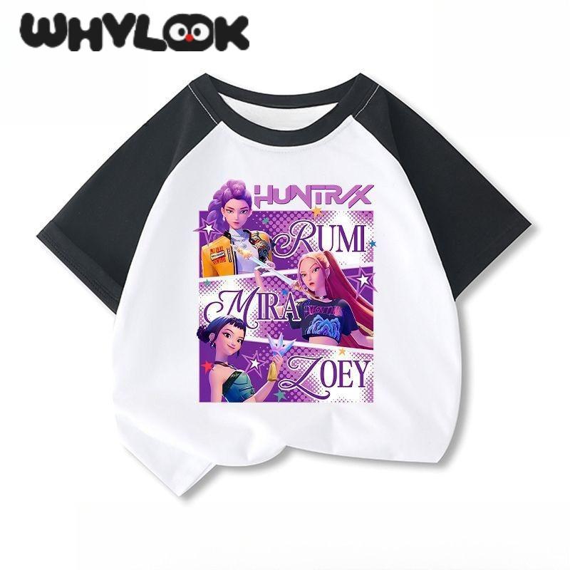 

Devil Hunter T-shirt for girls, boys and girls, cute short sleeved T-shirt 140