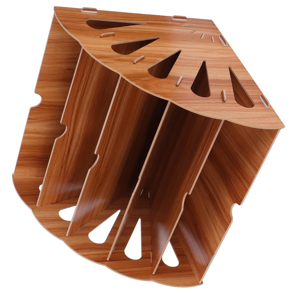 Wooden MultiSlot Storage Rack   Supplies Desktop File   for  (Black )