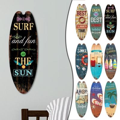Bright Wooden Surfboard Exquisite Printing Marine Steering Wall Board Wooden Pendant Party