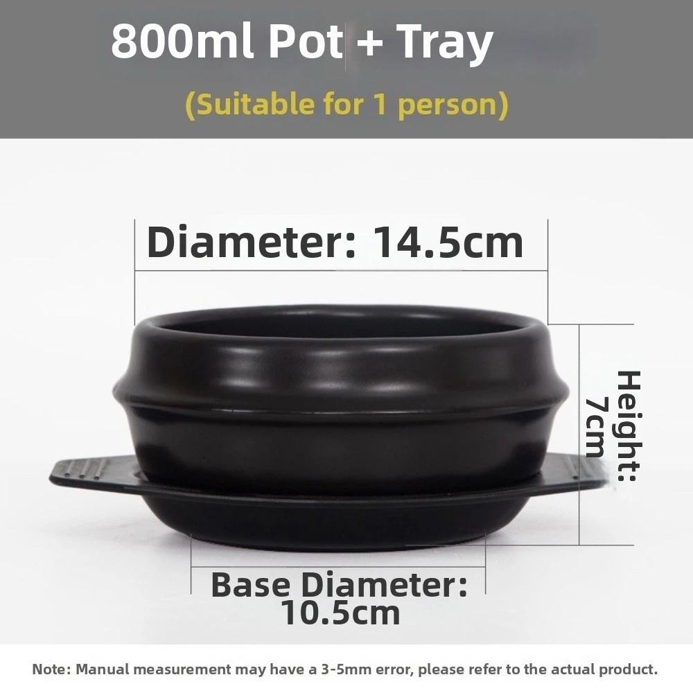 High Temperature Mixed Rice Stone Pot Thickened Cooking Soup Pot Korean Stone Pot  Commercial Use 800ml