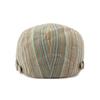 Damen Frühling Sommer Gestreifte Baskenmütze Britische Vintage Kappe Schirmmütze Herren Schiebermützen Flache Kappe Fahrer Efeu Hut Gatsby Malermützen
