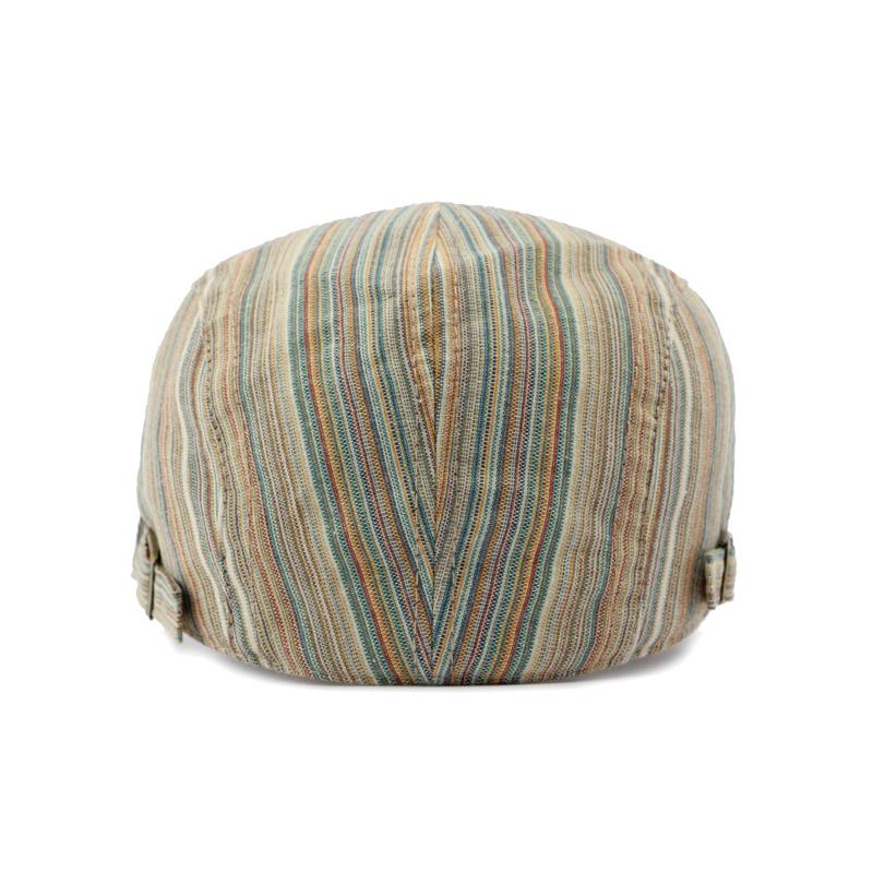 Damen Frühling Sommer Gestreifte Baskenmütze Britische Vintage Kappe Schirmmütze Herren Schiebermützen Flache Kappe Fahrer Efeu Hut Gatsby Malermützen