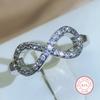 New Popular Interwoven Geometric Zirconia Ring Full Of Diamonds Ladies 925 Stamp Fashion Jewelry Party Wedding Gift