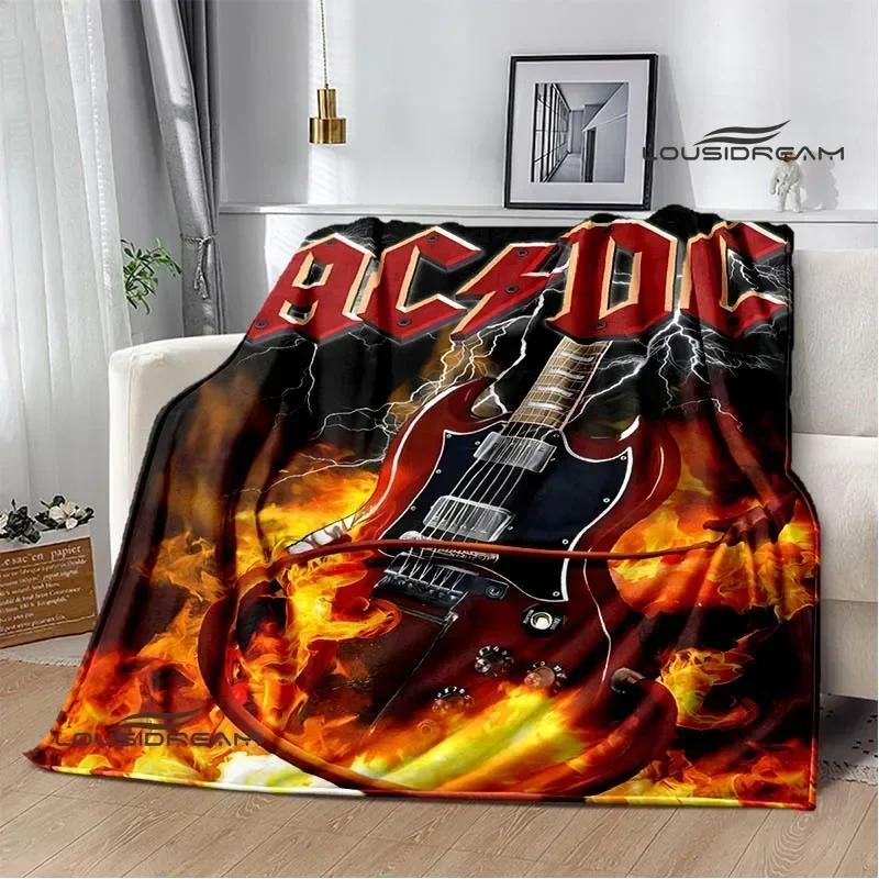 3D Retro Rock band AC/DC printed blanket Picnic blanket Warm Flannel blankets Home bed linings blankets for beds Birthday Gift