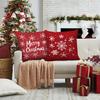 Red Christmas Pillowcases: Snowflakes, Merry Christmas, Deer & Trees - Festive Decor Sofa bed cushion cover,home decoration