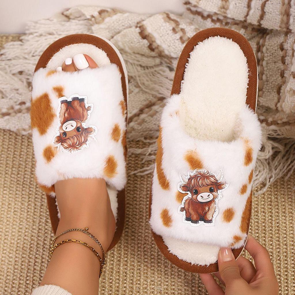 Hausschuhe, bequeme und warme Schuhe aus weichem Plüsch mit offenen Zehen, einfarbige Hausschuhe für den Innenbereich