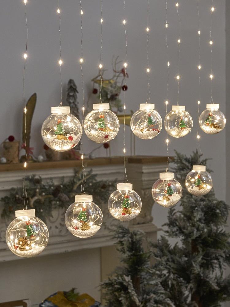 

Светодиодные гирлянды-шторы «Санта-Клаус», «Снеговик», рождественские – медная проволока, праздничное украшение для окон и деревьев. Colorful Electric