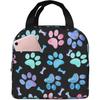 Print Dog Watercolor Reusable Insulated Lunch Bag For Women Men Waterproof Tote Lunch Box Thermal Cooler Lunch Tote Bag For Work