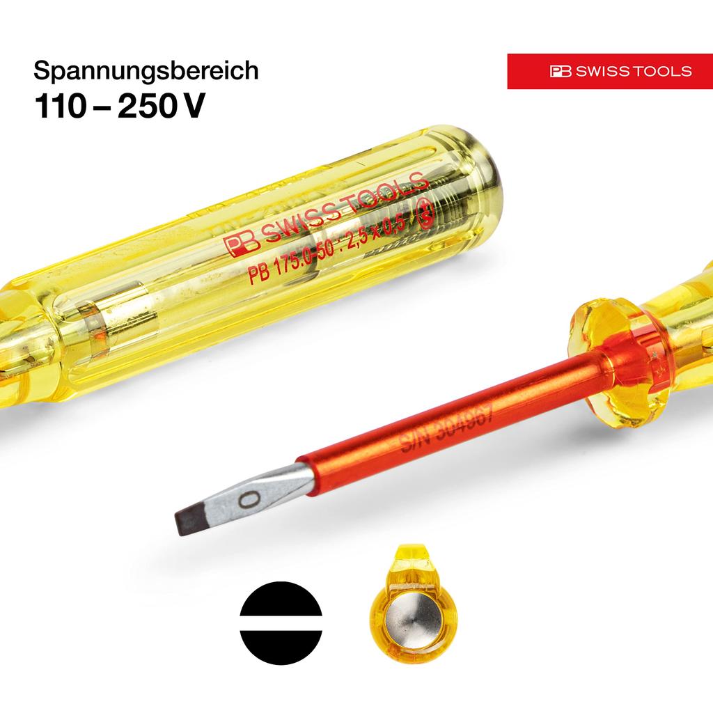 PB SWISS TOOLS PB Electrical Tester Screwdriver (PB) 175-0-50