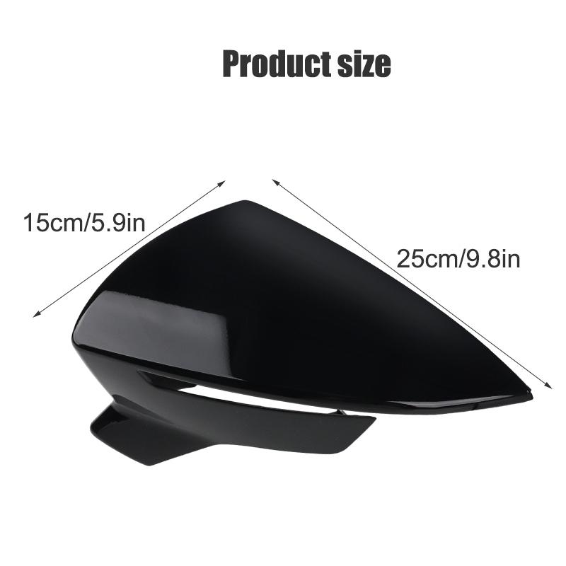 Car Side Mirror Caps Carbon Fiber Black Rearview Mirror Cover Cap For SEAT Leon MK3 5F ST FR Cupra Ibiza Mk5 Arona KJ7 2017-