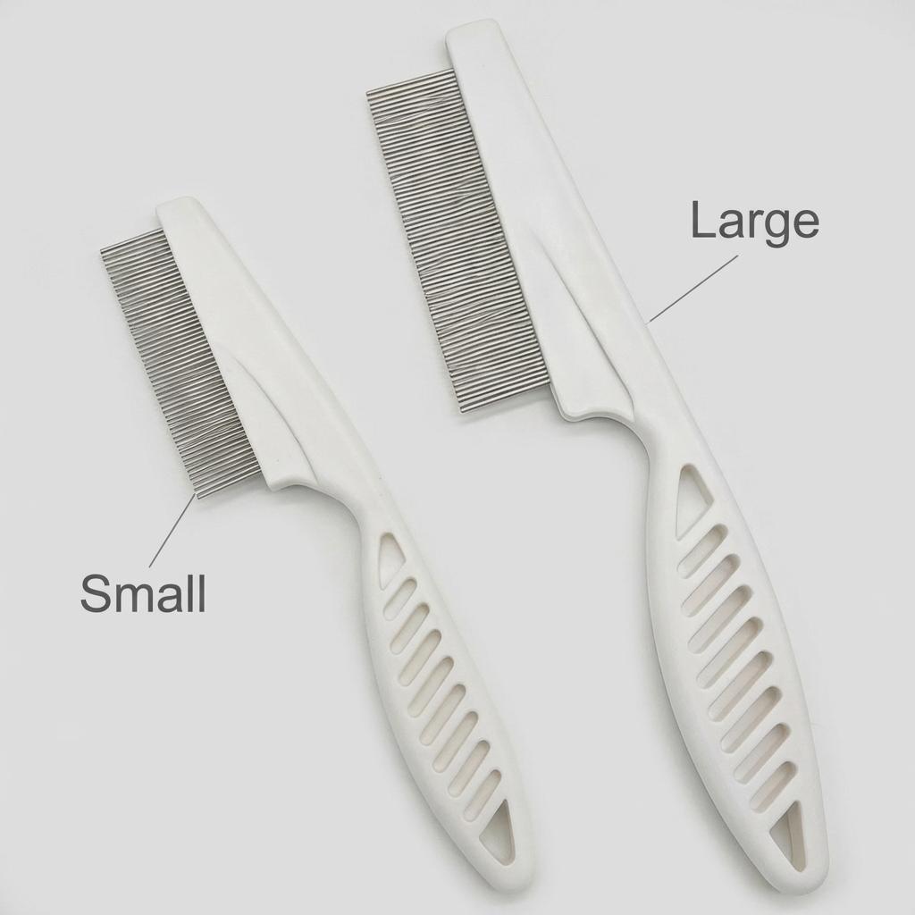 2in 1 Customization Logo Rust Proof Soft Safe Stainless Steel Plastic Flea Comb Removing Nits Head Lice Reusable Tool Easy Use
