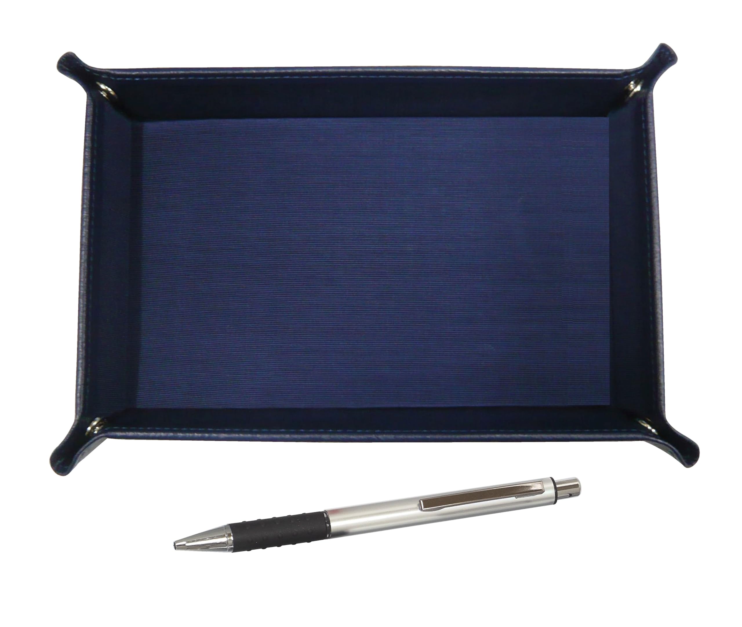 

Japanese grained cowhide pen tray blue metal pitch grip ballpoint pen silver & TRAL-WZS2062BP