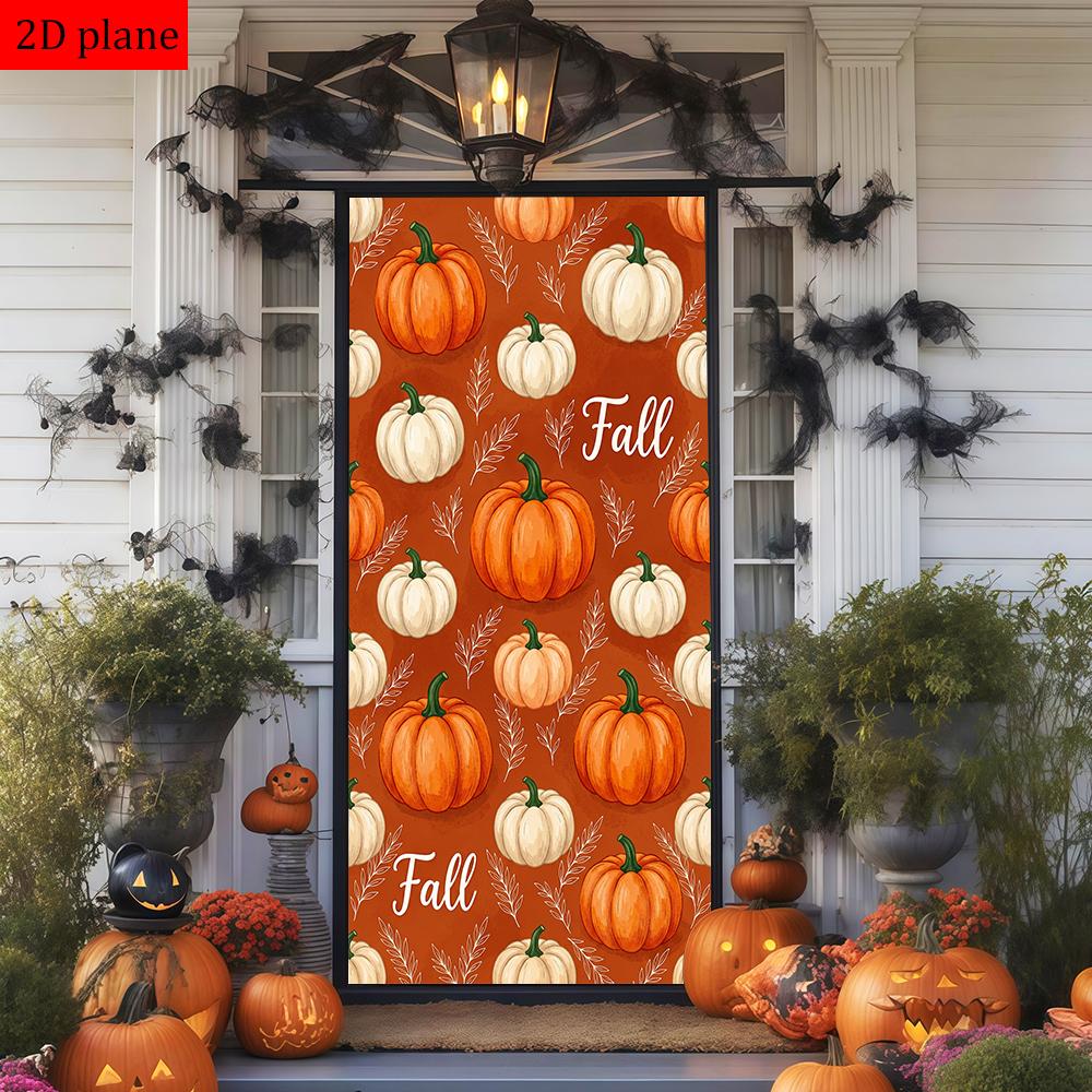 Fall pumpkins autumn leaves Door frame decoration with high elasticity elastic band